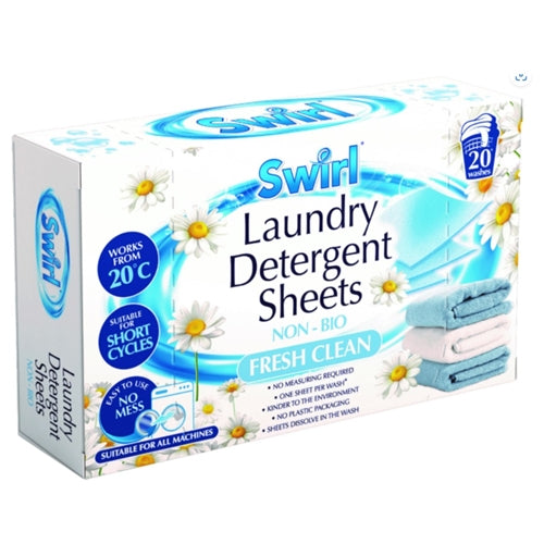 Swirl Non-Bio Laundry Detergent Sheets, 20 Sheets