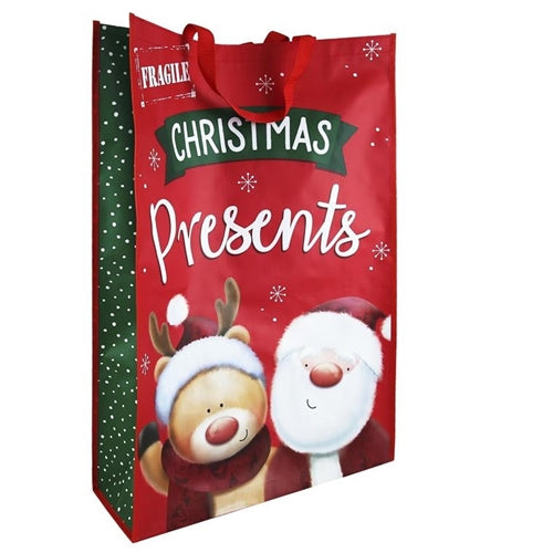 Christmas Santa Jumbo Woven Gift Bag