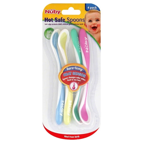 Nuby Hot Safe Spoons, 4M+