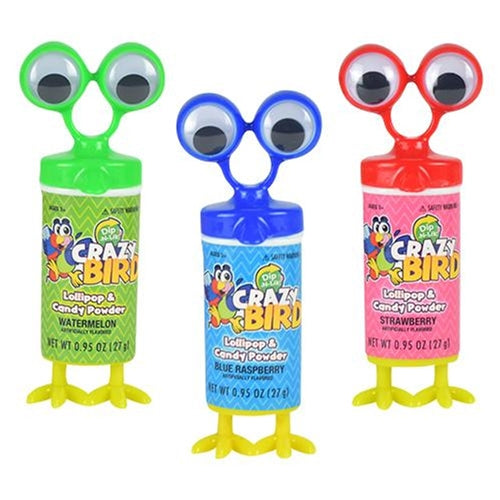 Crazy Bird Dip-N-Lik - Lollipop with Candy Powder 27g