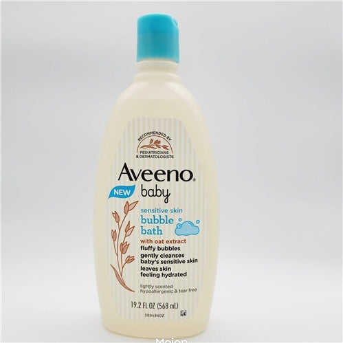 Aveeno Baby, Sensitive Skin Bubble Bath with Oat Extract, Hypoallergenic 19.2 oz