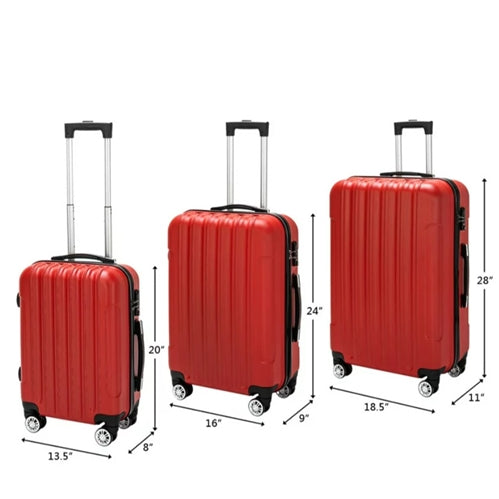 Goodyear Red Plastic Carry On Suitcases