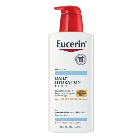 Eucerin Daily Hydration Broad Spectrum SPF 15 Body Lotion Unscented - 16.9 fl oz