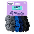 Expressions Soft & Stretchy Crinched Colored Pony Holders 6pcs