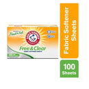 Arm & Hammer Fabric Softener Sheets, Free of Perfumes and Dyes, 100 ct
