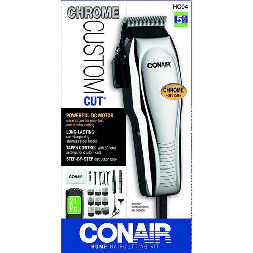 Conair Custom Chrome Cut 21-piece Haircut Home Kit