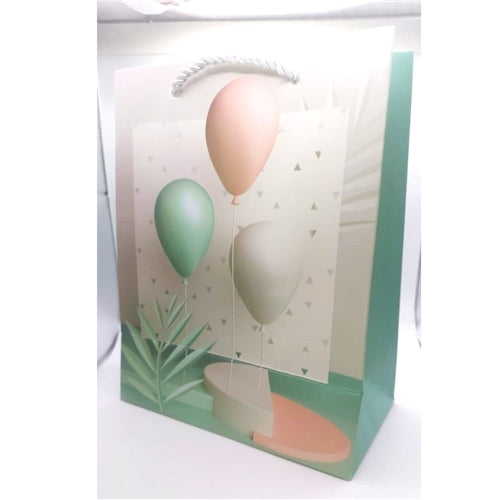 Happy Birthday Large Paper Gift Bag, Assorted Balloon Designs