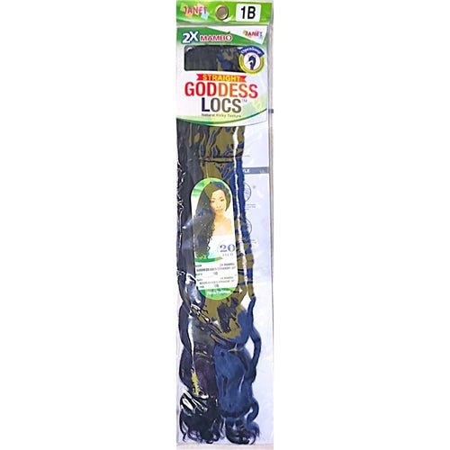 Janet Collection 2X Straight Goddess 20" Locs - Color 1B