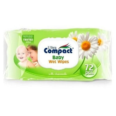 Ultra Compact 72's Baby Wipes With Chamomile