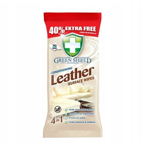 Green Shield Leather Cleaning Wipes 70's