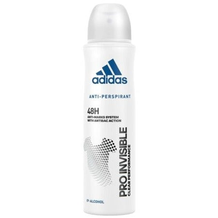 Adidas Pro Invisible Clear Performance Deodorant AntiPerspirant 0% Alcohol 5 Oz