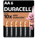Duracell Copper Black AA Alkaline Battery - 6 Pack