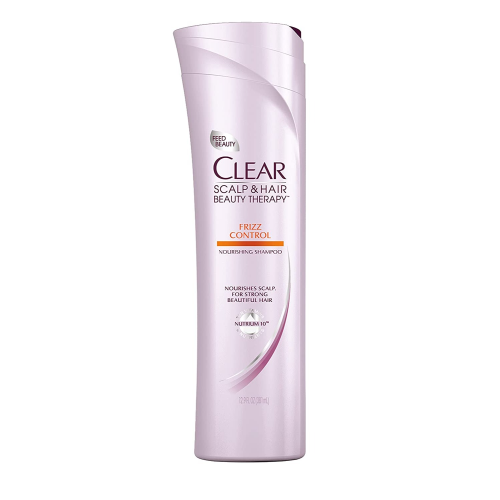 Clear Scalp and Hair Beauty Therapy Frizz Control Nourishing Shampoo, 12.9 Fluid Ounce