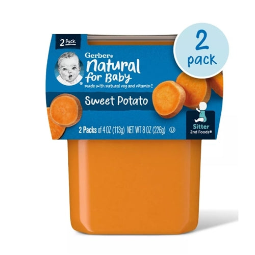 Gerber Baby Food Stage 2 Sweet Potato Puree Tub - 2 Count