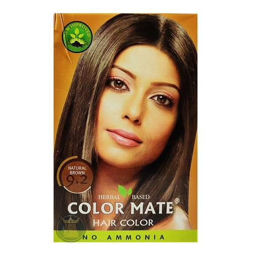 Color Mate Henna Hair Dye - Natural Brown Banded Special