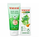 Vicco Aloe Vera Face Wash 70g Banded With Aloe Vera Cream