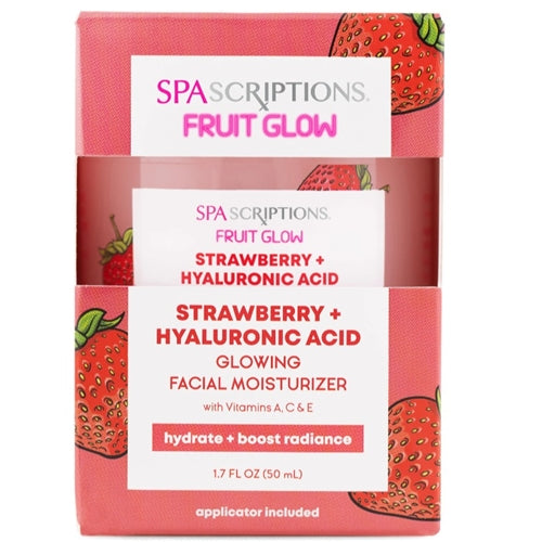 Spascriptions Fruit Glow Strawberry + Hyaluronic Acid Facial Moisturizer 1.7oz