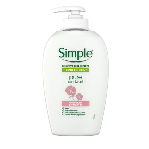 Simple Kind To Skin Pure Handwash With Natural Geranium Oil, 250ml