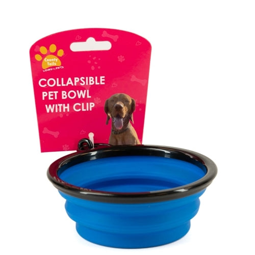 County Tails Collapsible Pet Bowl With Clip