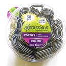 Expressions 50pcs Black & White Ponyos