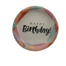 Glitter Happy Birthday Paper Plates - 10Pcs - Diameter 7''