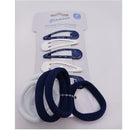 Glamour Hair Accessories For School-Blue/White 11pcs