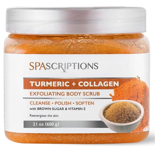 Spascriptions Turmeric + Collagen Exfoliating Body Scrub 21oz