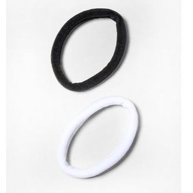 Eden Black & White Metal Free Hair Ties, 12's