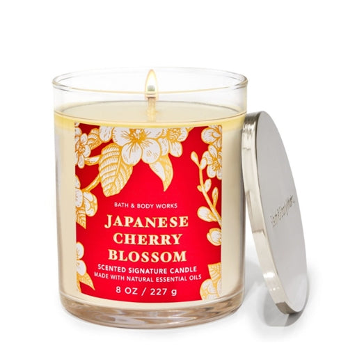 Bath & Body Works Japanese Cherry Blossom Single Wick Candle 227g