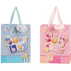 Gift Bag, Baby 3D Design 13*10 - Assorted Colors