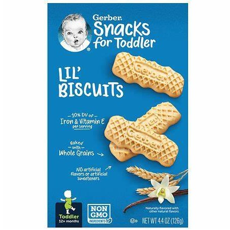 Gerber Lil' Biscuits Toddler 12+ Months 126g Vanilla