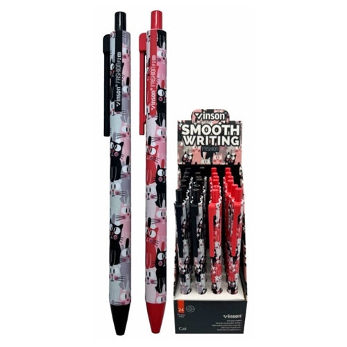 Vinson Cats Smooth Writing Gel Oil Ball Pen, Single