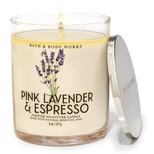 Bath & Body Works Pink Lavender & Espresso Single Wick Candle 227g