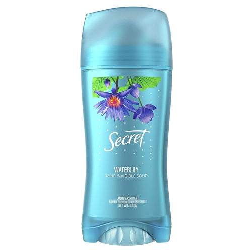 Secret Invisible Solid Antiperspirant and Deodorant, Waterlily, 2.6 oz