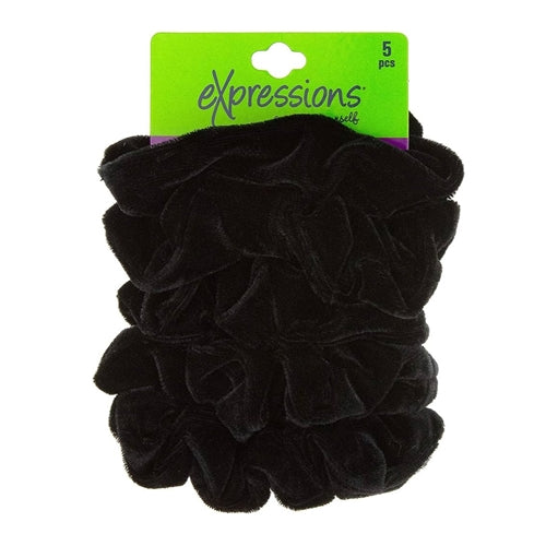 Expressions 5pc Black Velvet Hair Twisters