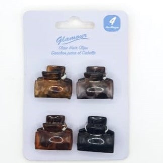 Glamour Small Claw Clips - 4Pcs