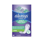 Always Daily Protect Liners Long Length – Unscented -46 Count
