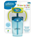 Dr. Brown's Milestones Straw-to-360 Convertible Toddler Cup Set, Blue, 10 oz, 9m+, 1 Pack