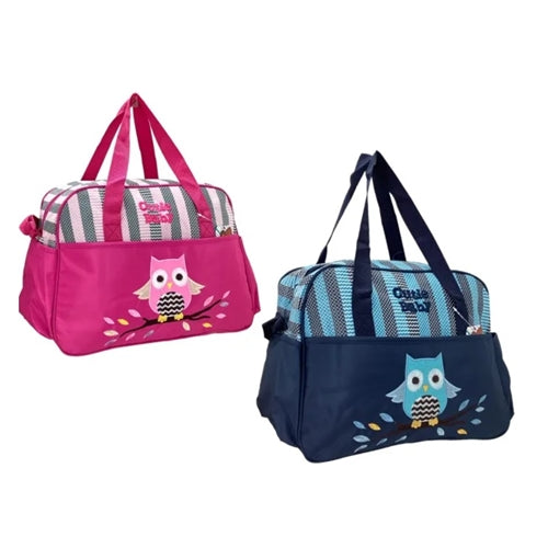 Cutie Baby Single Diaper Tote Bag With Changing Mat - Owl Design