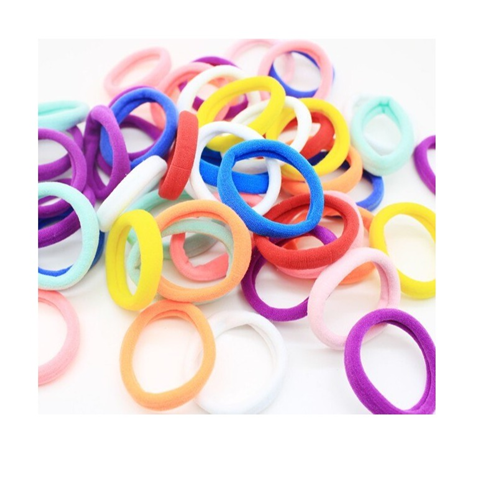 Non Metal Hair Ties - Large Assorted Colors 6's