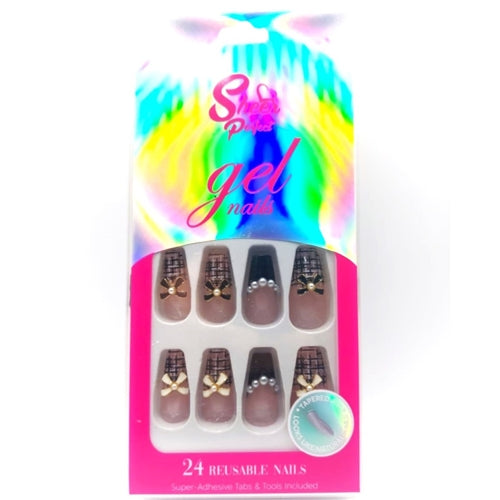 Sheer Perfect Gel Press On Nails - 24 Reuseable Nails