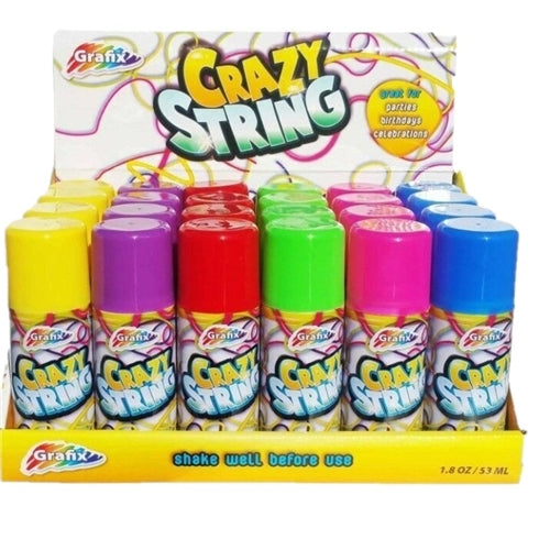 Crazy Silly String Cans Assorted Single Colours 1.8oz