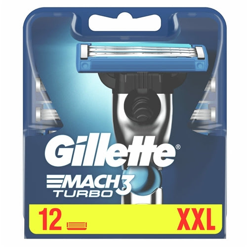 Gillette Mach3 Turbo Razor Blades 12 Pack