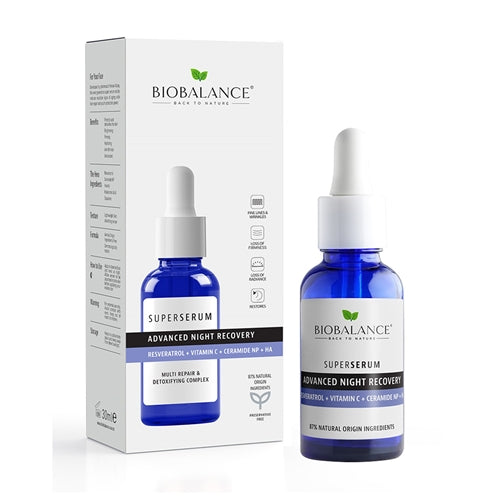 Bio Balance Advanced Night Recovery Resveratrol + Vitamin C + Ceramide NP + HA Super Serum 30ml