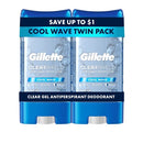 Gillette Clear Shield Deodorant Twin Pack- Cool Wave 7.6oz