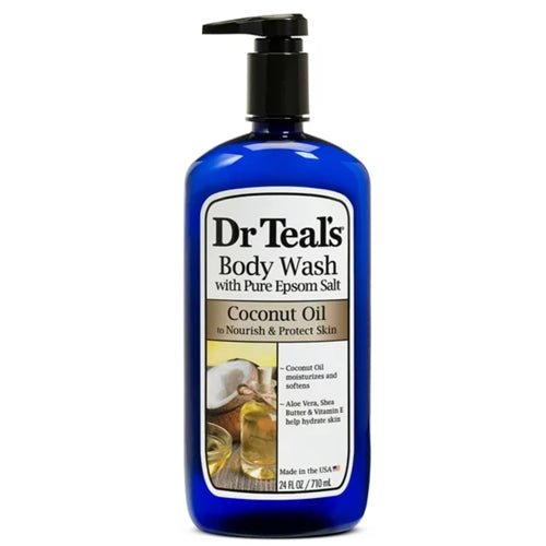 Dr Teal's Body Wash With Pure Epsom Salt, Coconut Oil 24 oz