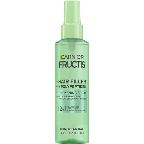 Garnier Fructis Hair Filler Fullness Repair Thickening Spray, Volumizing Spray with Polypeptide, 4.4 Fl Oz