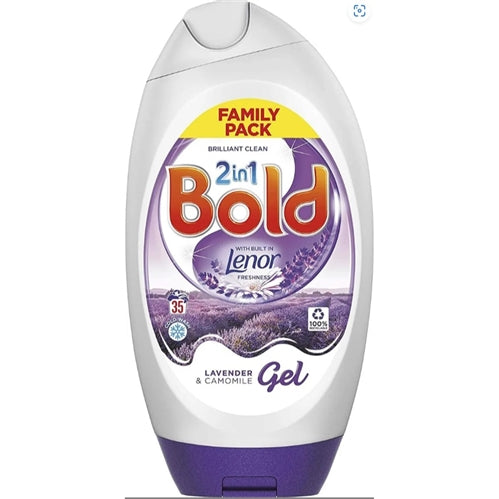 Bold 2in1 Washing Liquid Gel Lavender and Camomile 35 Washes 1.295L