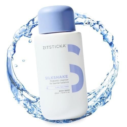 ZitSticka Body Wash - SILKSHAKE Probiotic-Rich Body Cleanser w/Tea Tree - Sensitive Skin, Oily Skin, 300ml