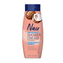 Nair Sensitive Shower Cream Hair Remover with Natural Coconut Oil and Vitamin E, 12 oz